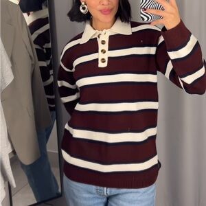 H&M Fine Knit Polo Sweater